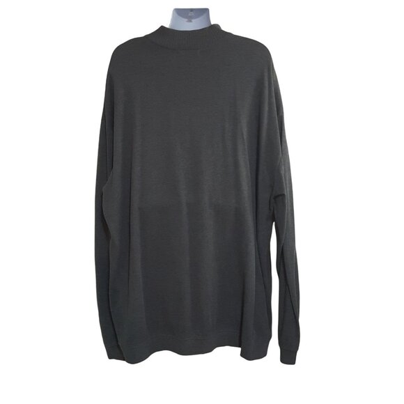 Cutter & Buck Mens Long Sleeve Shirt Quarter Zip Mock Neck Gray 4XT - Picture 5 of 8
